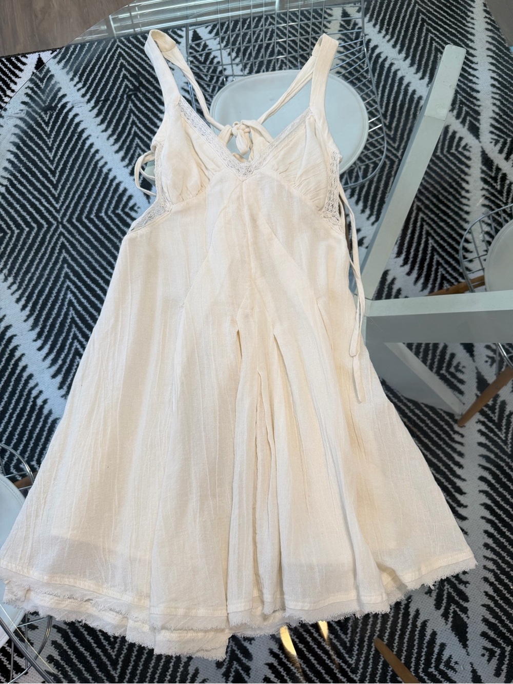 Free People Cream Mini Dress